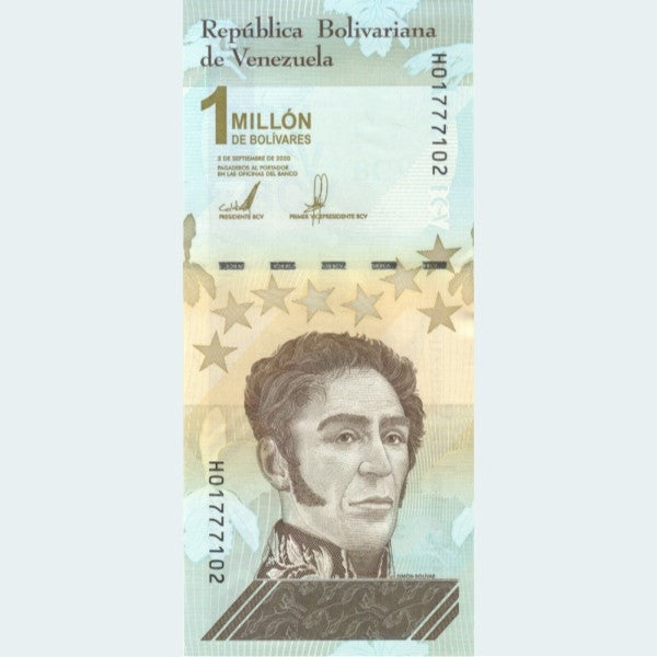 1 Million Venezuela Bolivar Note UNC 10 Pack