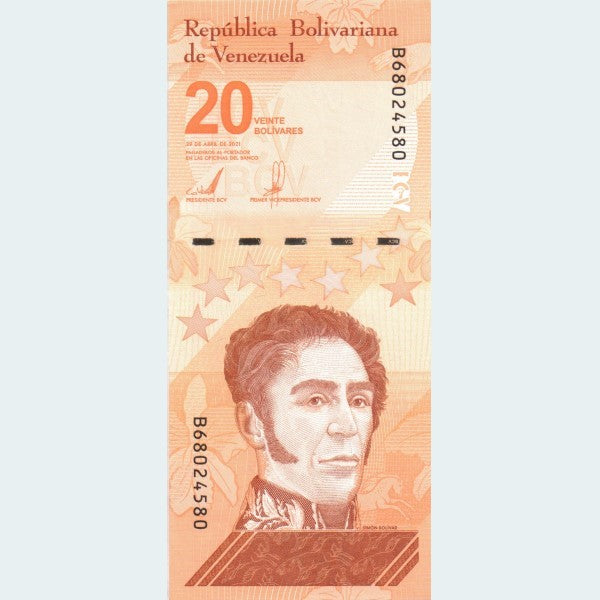 Venezuela 10 Digitales 2021 Banknote Lot – 20 Uncirculated 10 Million Bolivar Soberano Notes With COA – New, USA Seller
