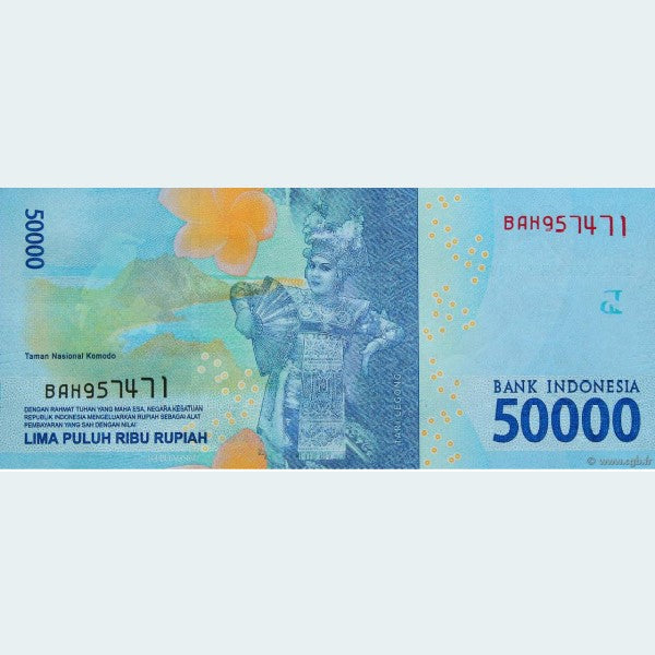 50,000 Indonesian Rupiah Banknote UNC | Templeton Collectibles