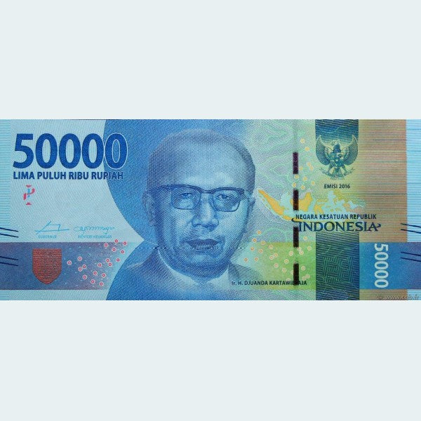 50,000 Indonesian Rupiah Banknote UNC