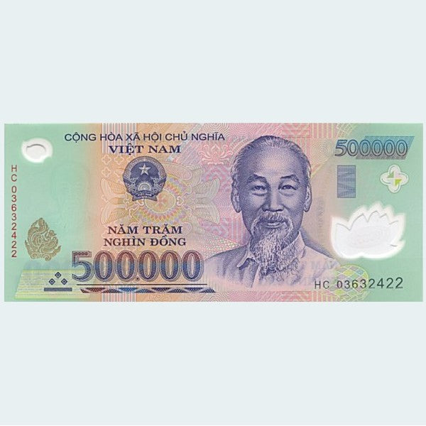 Vietnamese Dong Security Features for the 500k, 200k, 100k, 50k Notes